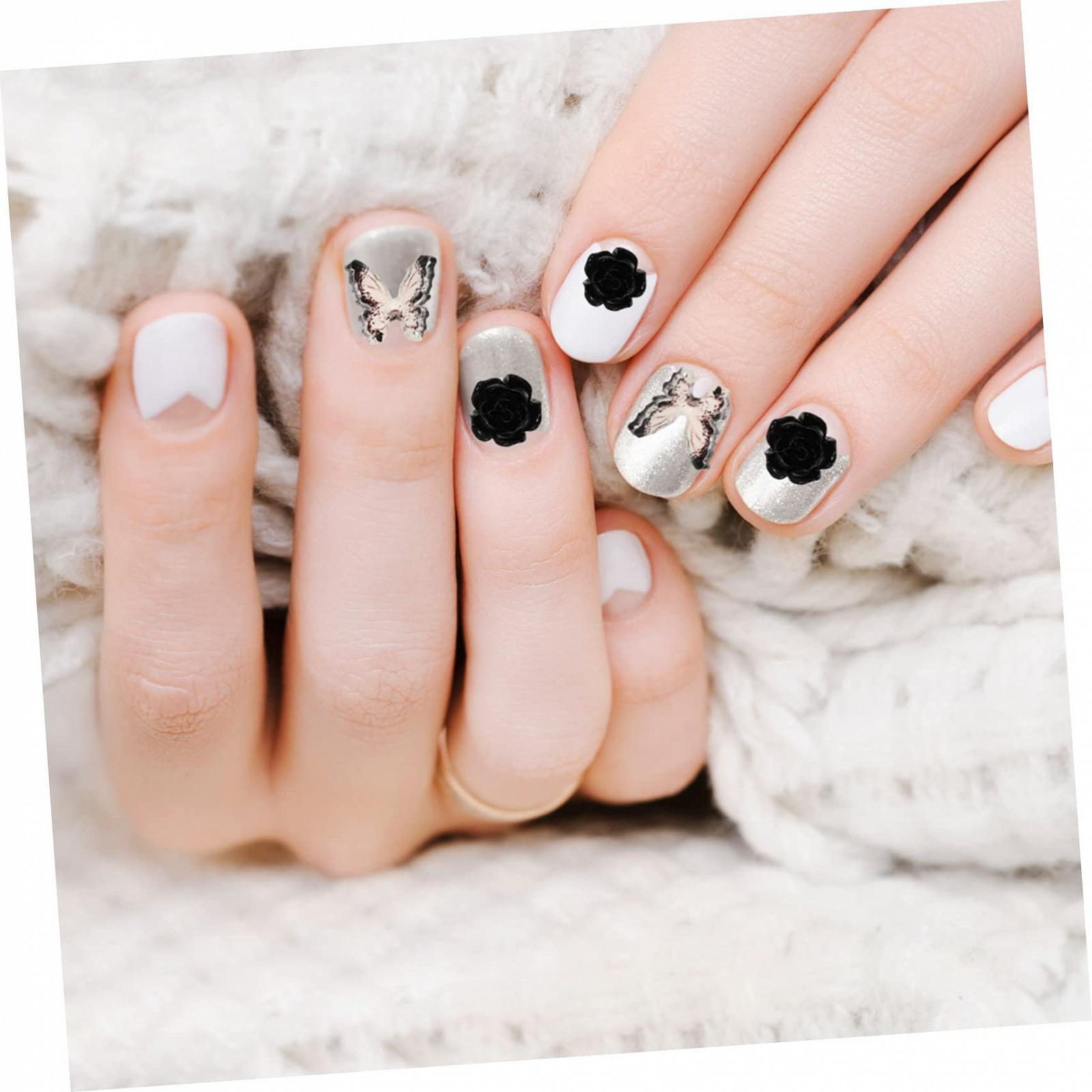 Украшения для ногтей Цветы Стразы и Жемчуг для дизайна ногтей, фото №3