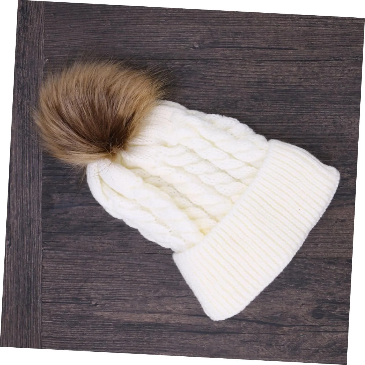 В'язана шапка-вушанка Zqkimzi для дітей, зимова в'язана, фото №6