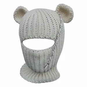 Шапка-ушанка с кроличьими ушами rtdgcv Вязаная Детская Зимняя для мальчиков - Фото 1