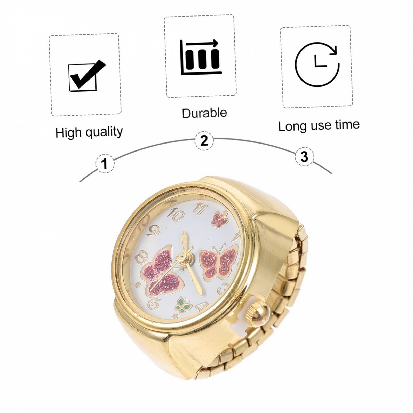 Кільце-годинник Healvian з дизайном метелика, фото №3 Кільце-годинник Healvian з дизайном метелика, фото №3