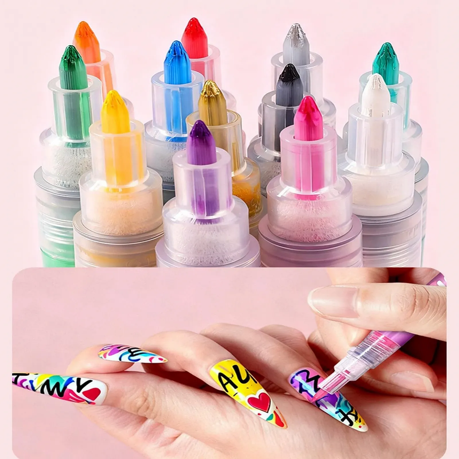 Nail Marker Fine Tip 0,5 мм ручка-лайнер для рисунков и контуров, фото №5