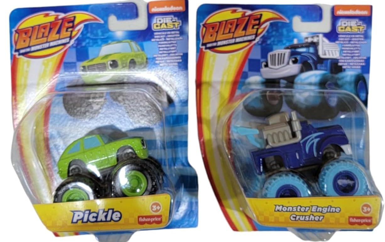 Набір машинок Fisher-Price Nickelodeon Blaze & The Monster Machines, 4 шт. (Blaze, Pickle, Crusher), фото №4
