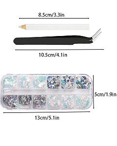 Стразы для ногтей Жемчуг Полукруглые Стразы для ногтей, Блестки, AB Хрустальные Стразы synthetic.ua - Фото 1