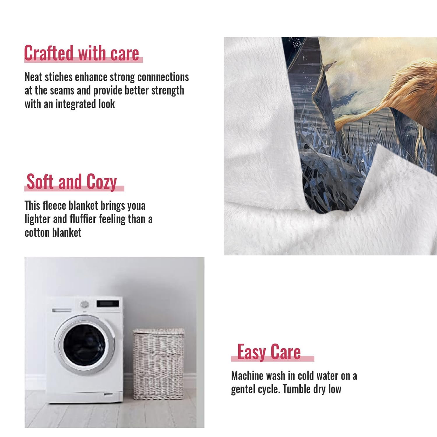 Одеяло YISUMEI Фланелевое мягкое Северный лось, 150 x 200 см, фото №6 Одеяло YISUMEI Фланелевое мягкое Северный лось, 150 x 200 см, фото №6