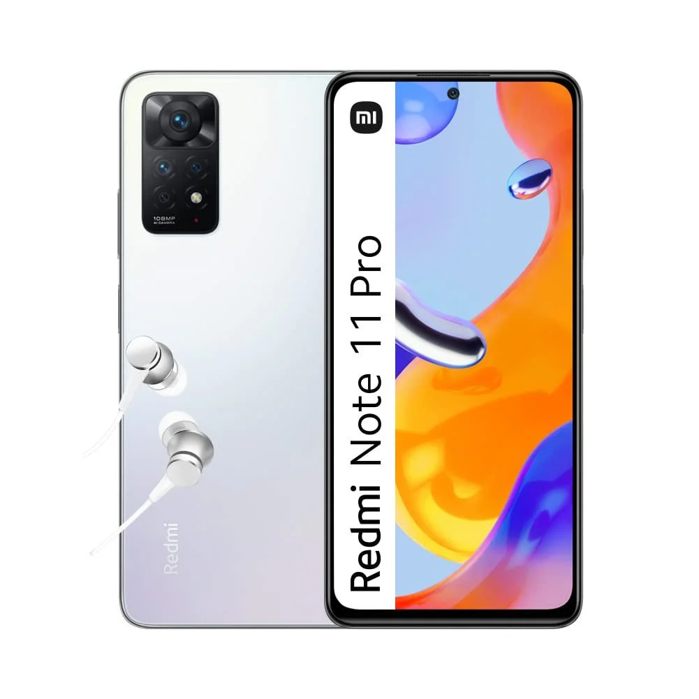 Смартфон Xiaomi Redmi Note 11 Pro з навушниками 6 + 128 GB 6.67 дюйма 120 Гц FHD + AMOLED 67 Вт 108 Мп Polar White, фото №1