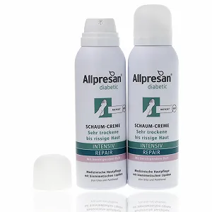 Крем-пенка для ног Allpresan Diabetic Intensive + Repair Успокаивающий аромат 2 x 125 мл synthetic.ua - Фото 1