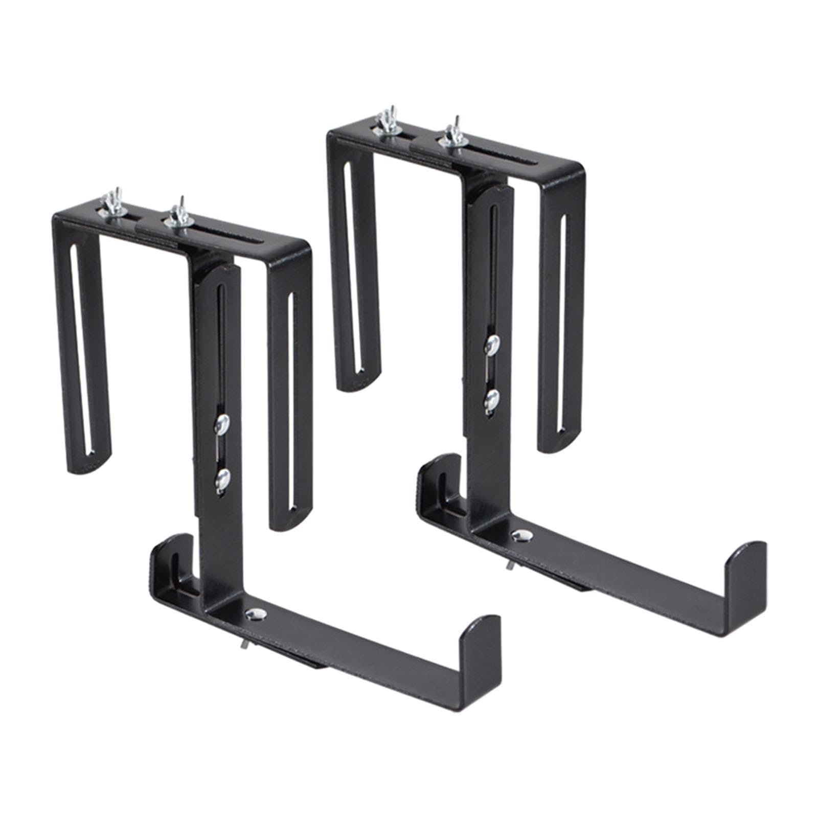 Підвісні кашпо для перил 2 шт Регульовані Чорні, фото №7