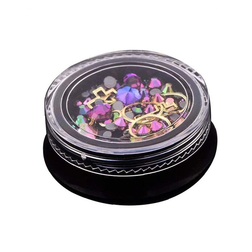 Стразы для ногтей, набор для украшения ногтей, блестки для ногтей, кристаллы для украшения ногтей, бриллиантовые наклейки (Фуксия), фото №7