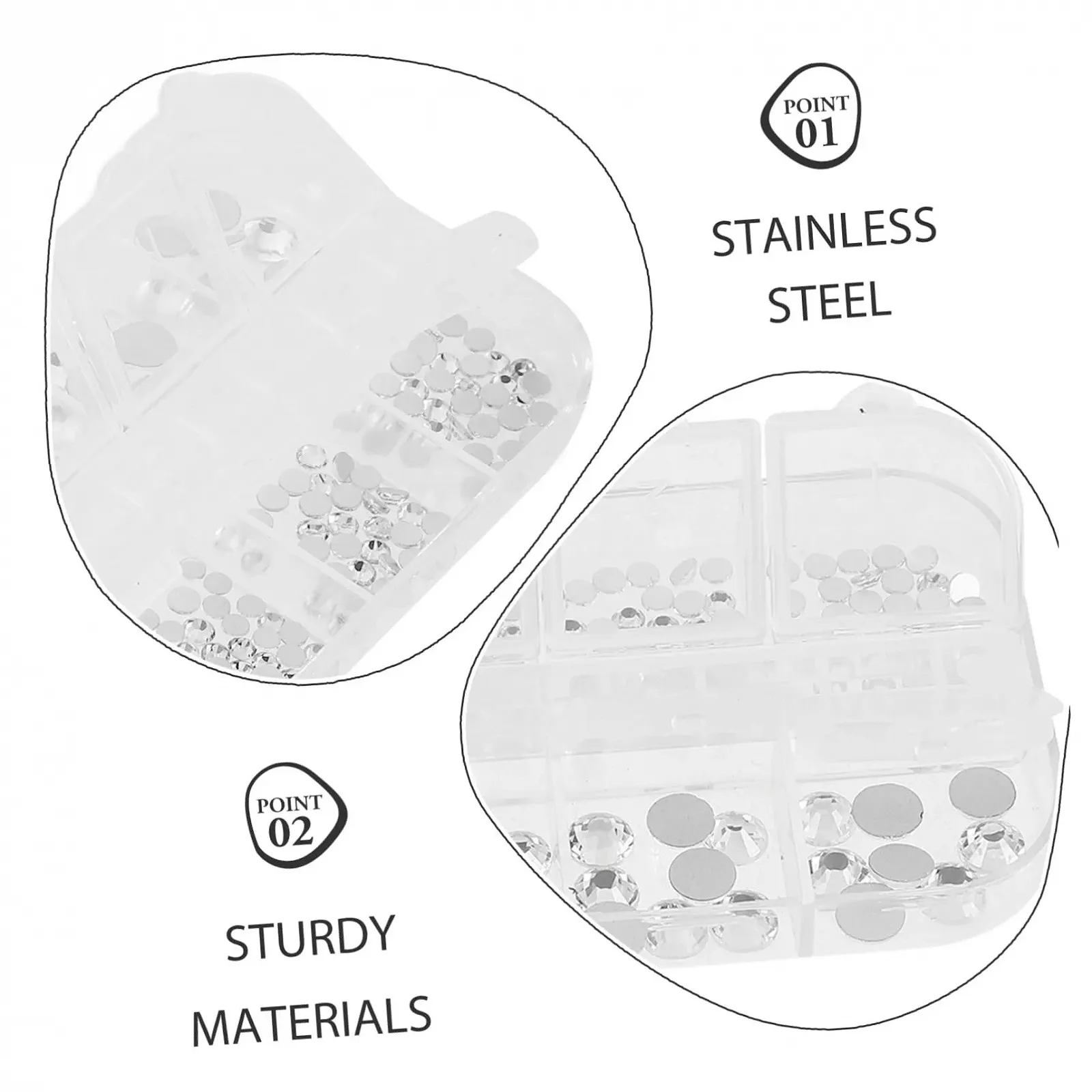 Стразы COHEALI для макияжа, маникюра, аксессуары для ногтей, пластиковые DIY украшения для маникюра, стразы-шармы для ногтей, декор для ногтей, фото №7