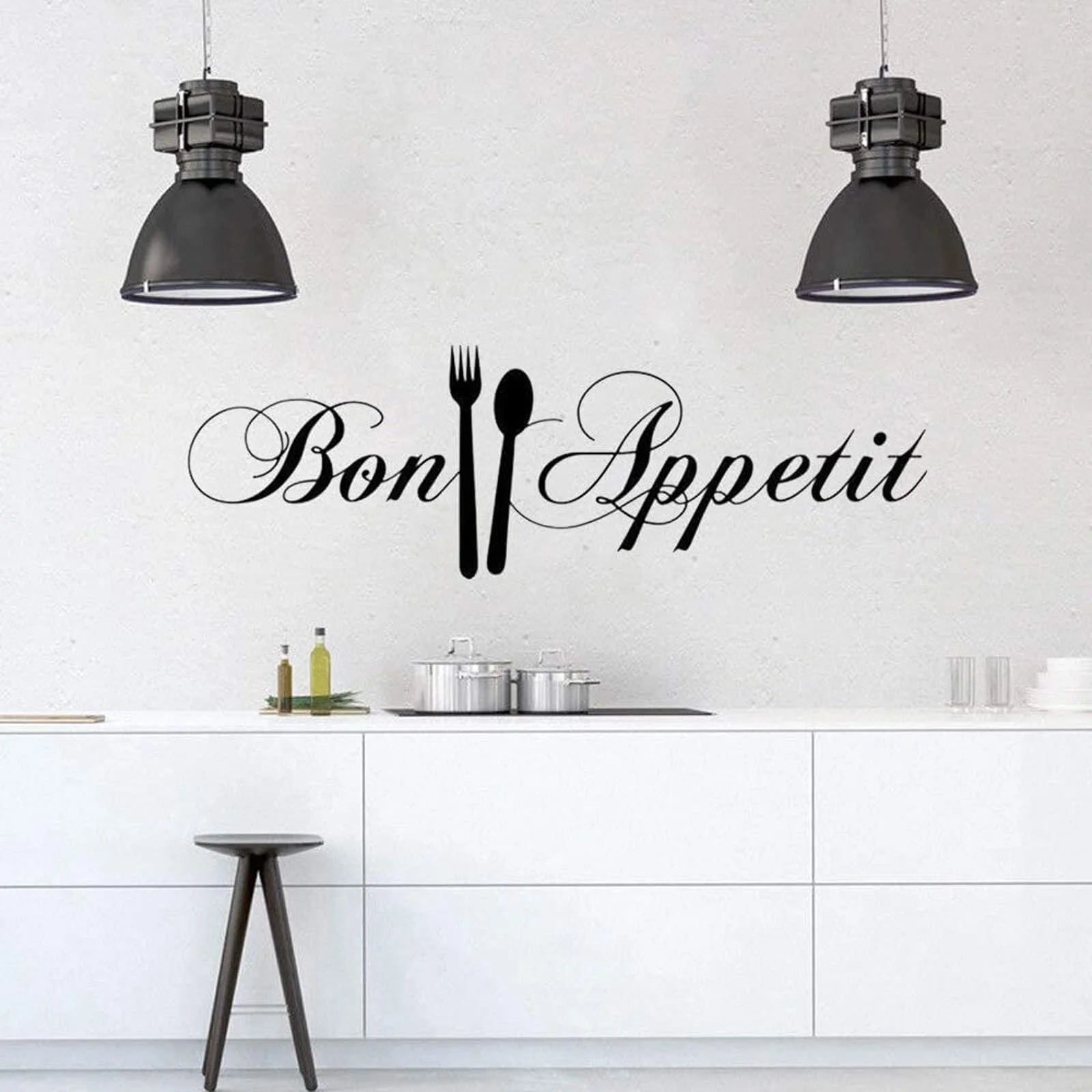 Наклейка на стену Bon Appetit Quote 58 x 18 см черный, фото №4