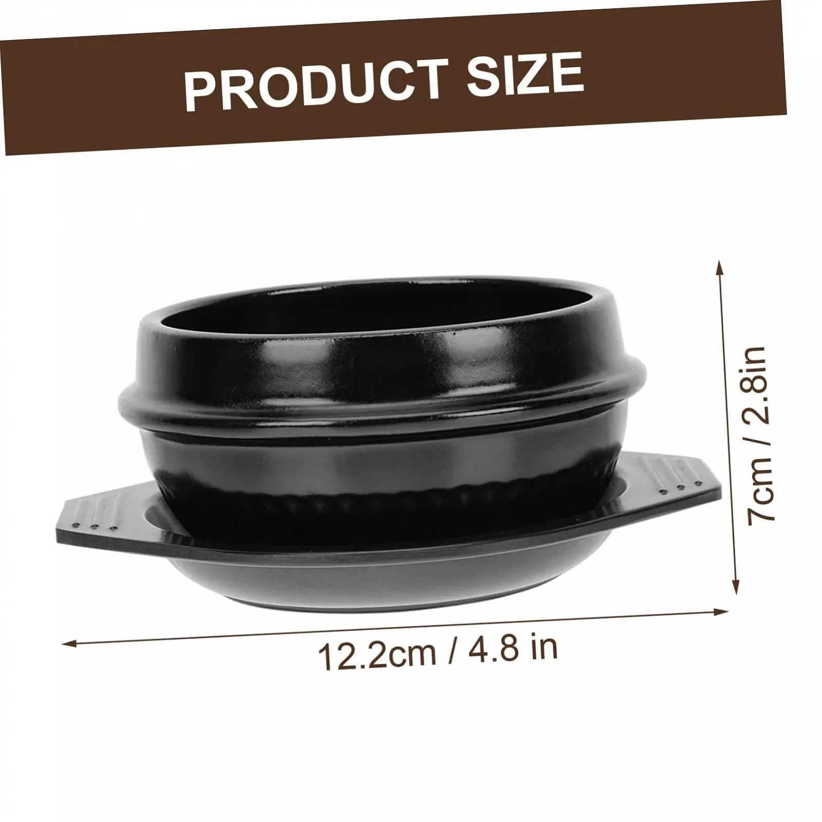 Горшок для бибимбапа VALICLUD керамический с подносом и ложкой 1100 мл, фото №2