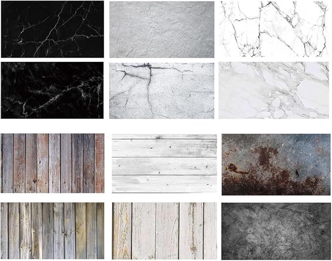 Набір фотофонів RENIAN для предметної зйомки / 6 шт./ 12 текстур / Двосторонні / 54x84 см, фото №1