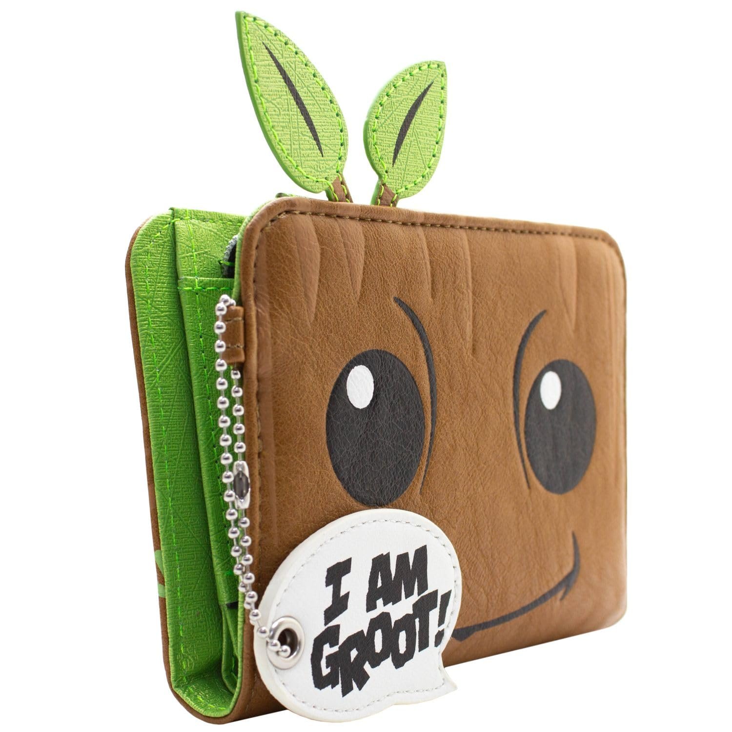 Кошелек I Am Groot Guardians of The Galaxy Hero Close-up С карманом для монет и держателем для карт Коричневый, коричневый, Повседневный, фото №3