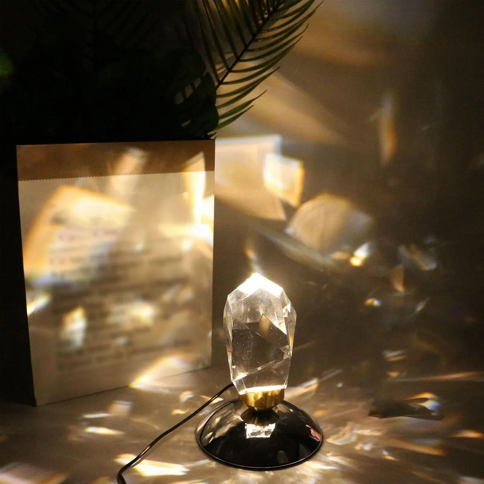 Настільна кришталева лампа Touch Control 16 кольорів 4 режими USB з пультом, фото №5