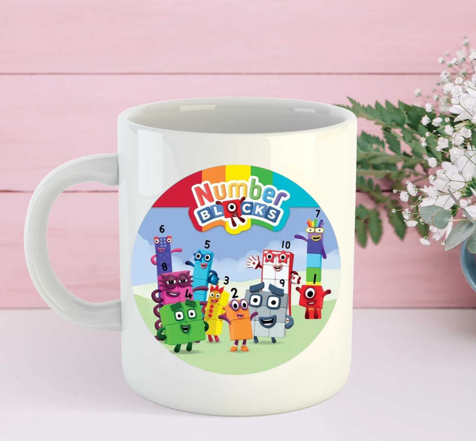 Чашка з принтом Numberblocks, кераміка, 330 мл, Uk_656, фото №1