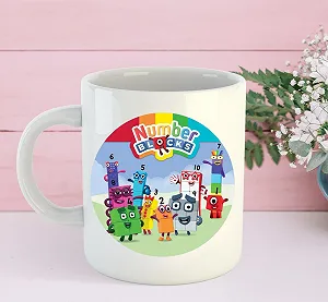 Чашка з принтом Numberblocks, кераміка, 330 мл, Uk_656 - Фото 1