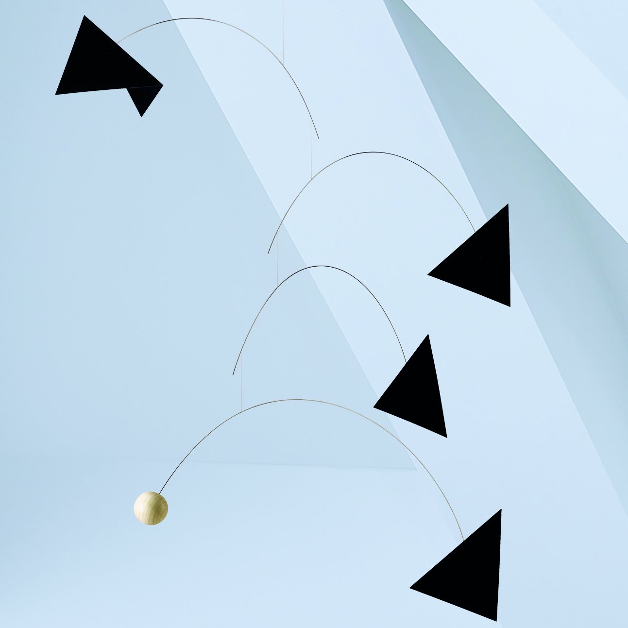 Мобіль Flensted Fatamorgana Чорно-білий, фото №2 Мобіль Flensted Fatamorgana Чорно-білий, фото №2