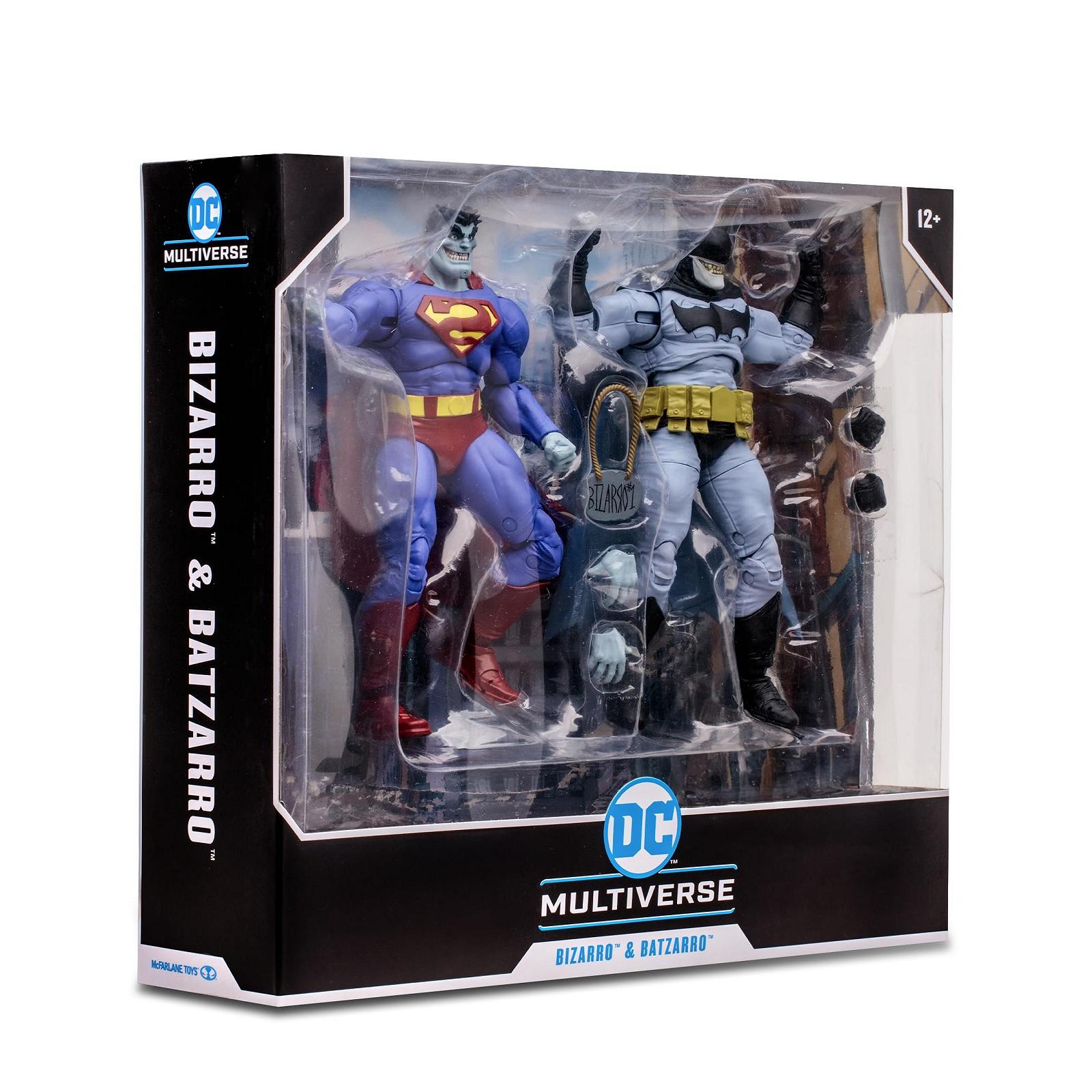 Фігурка McFarlane DC Multiverse, Бізарро та Бетзарро, 18 см, шарнірна, база-підставка, аксесуари та колекційні картки, фото №3