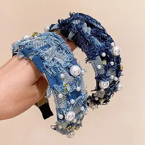 Джинсовая Обруч для волос synthetic.ua - Фото 1