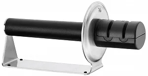 Ручна точилка для ножів WMF Gourmet 2-ступінчасте з керамічними дисками чорне - Фото 1