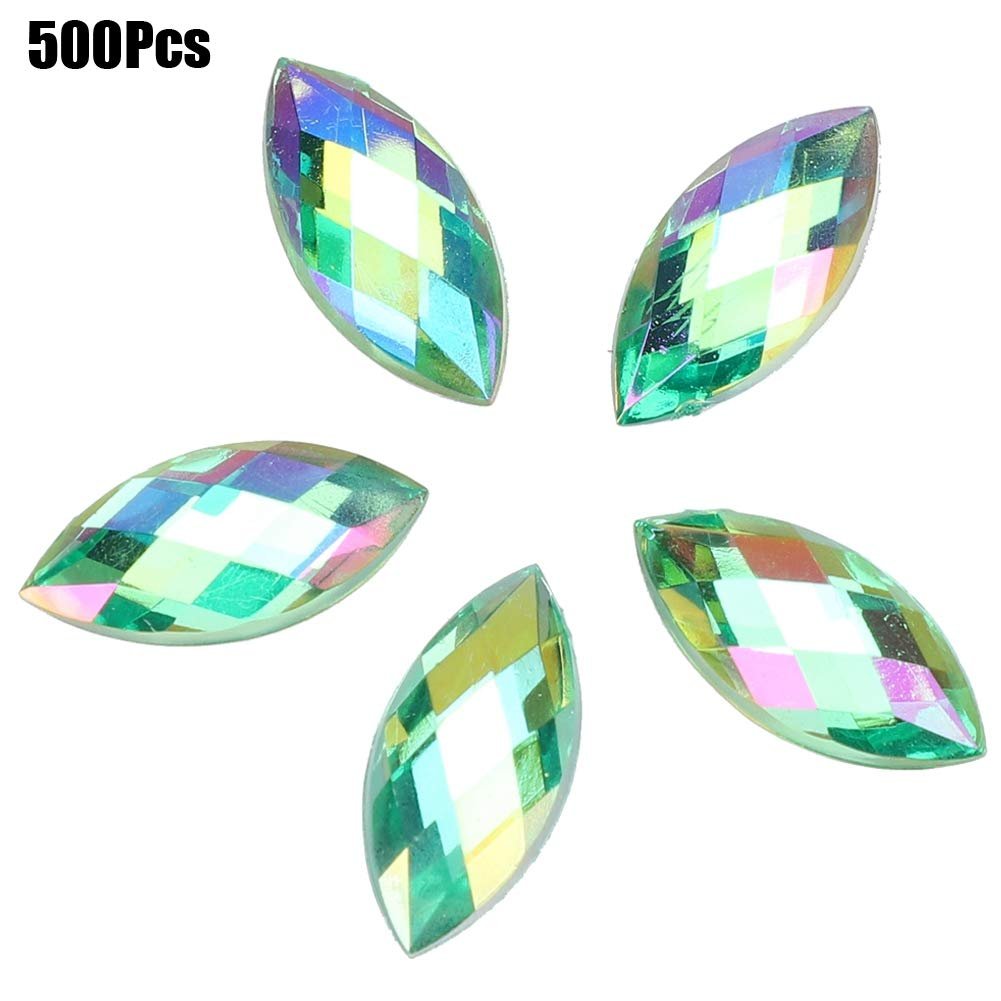 Стрази Кінське око AB кольору, Стрази Блискучі стрази з плоскою задньою частиною, Акрилові аксесуари для DIY прикрас, фото №7