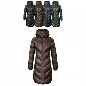 Женское стеганое пальто Covalliero зимнее с капюшоном - Фото 1