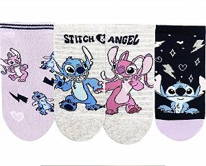 Лицензированные Disney Lilo & Stitch Женские стельки до щиколотки - 3 пары, разноцветные - Фото 1