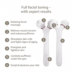 Ролер для обличчя GESKE SmartAppGuided Sonic Facial 4 в 1 synthetic.ua - Фото 1