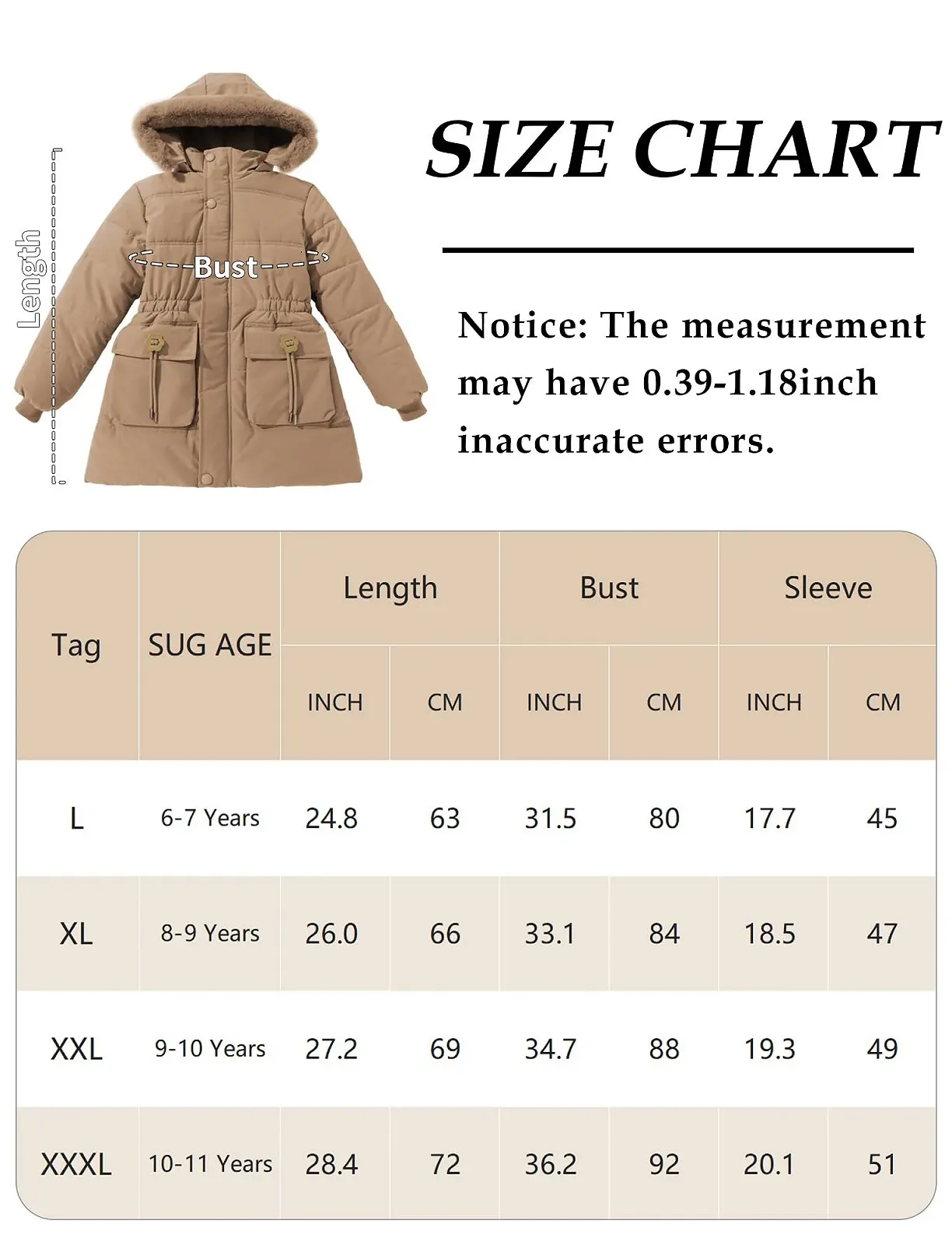 Зимове пальто SEAUR для дівчаток, зимова куртка, фото №6