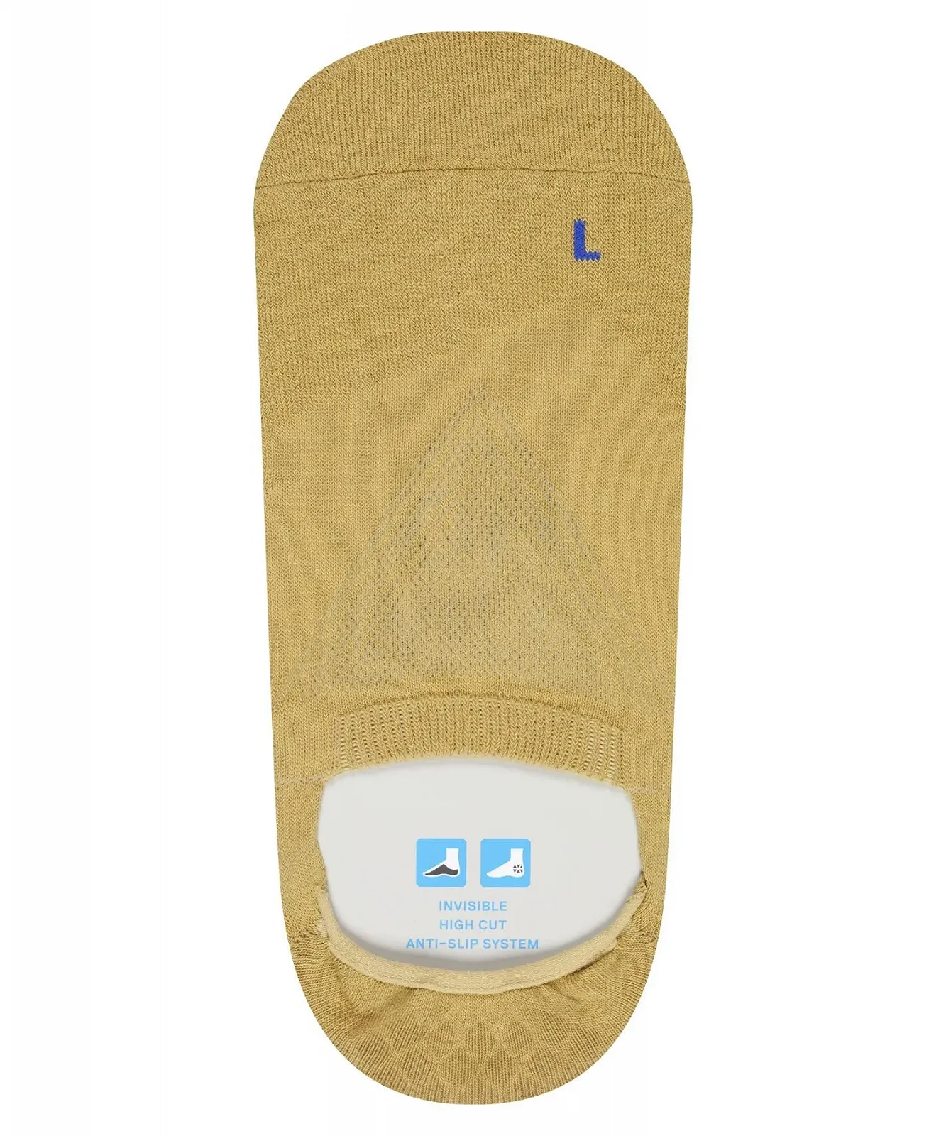 Носки FALKE Cool Kick Invisible Унисекс, дышащие, быстросохнущие, функциональный материал, легкая подкладка, плюшевая подошва, высокий вырез, охлаждающие, удобные, спортивные, плоский шов на пальцах, 1 пара, бежевый (Paper Bag 4065), фото №5