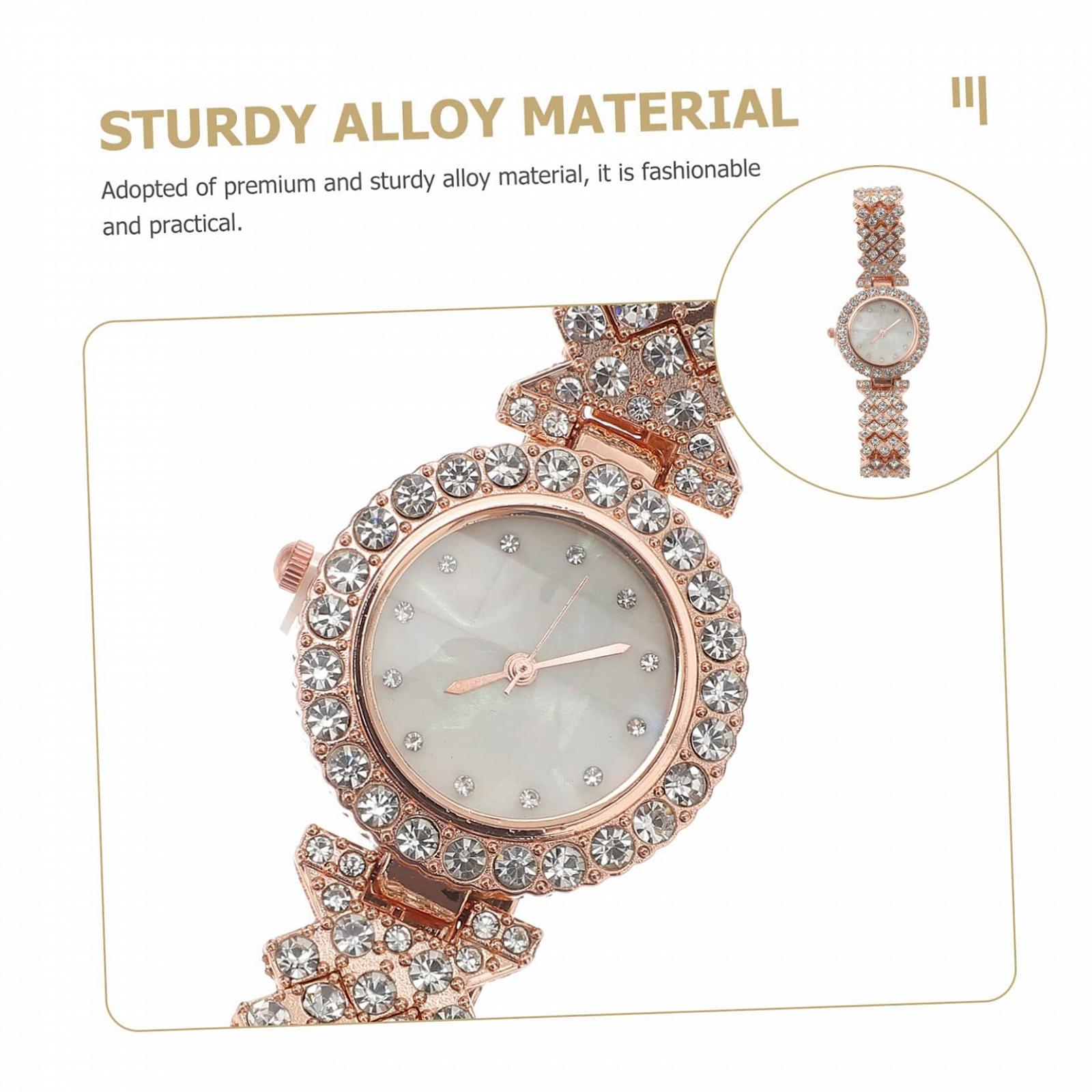 Женские часы PartyKindom с цирконием, износостойкие, регулируемый браслет, фото №3