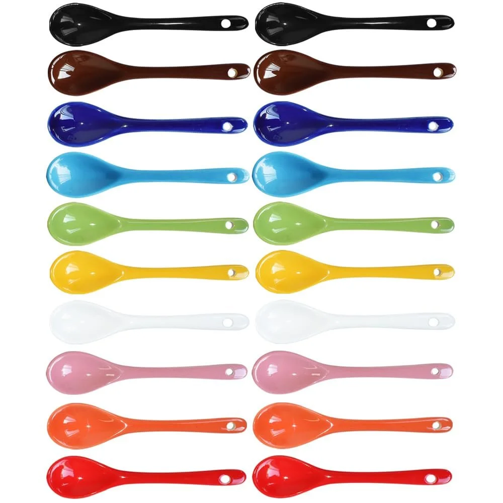 Ложки порцелянові 10 кольорів 4.7 дюйми, набір 2 шт, фото №1