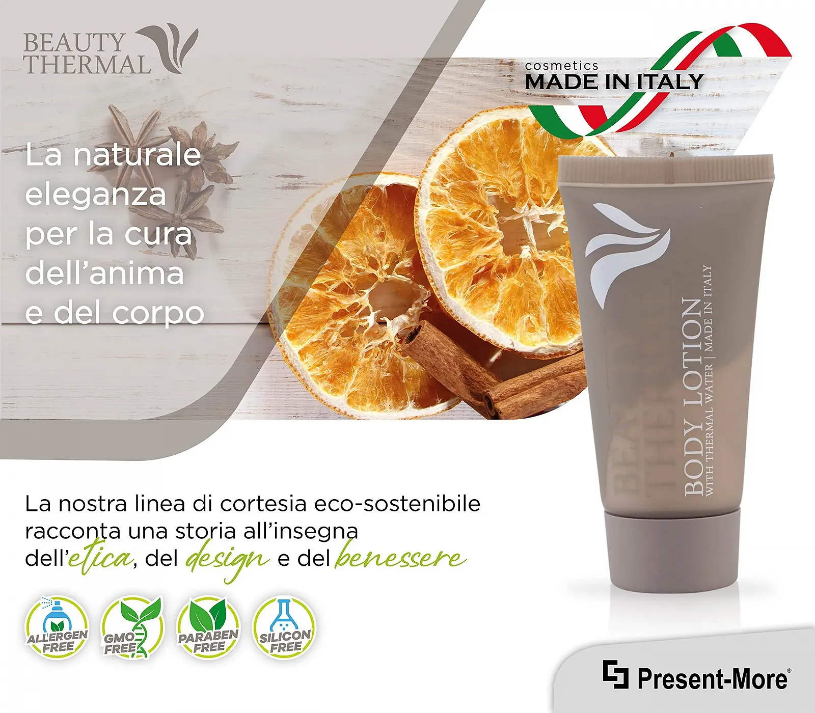 Лосьйон для тіла Present-More Beauty Thermal 30 мл Апельсин та Кориця, фото №5 Лосьйон для тіла Present-More Beauty Thermal 30 мл Апельсин та Кориця, фото №5