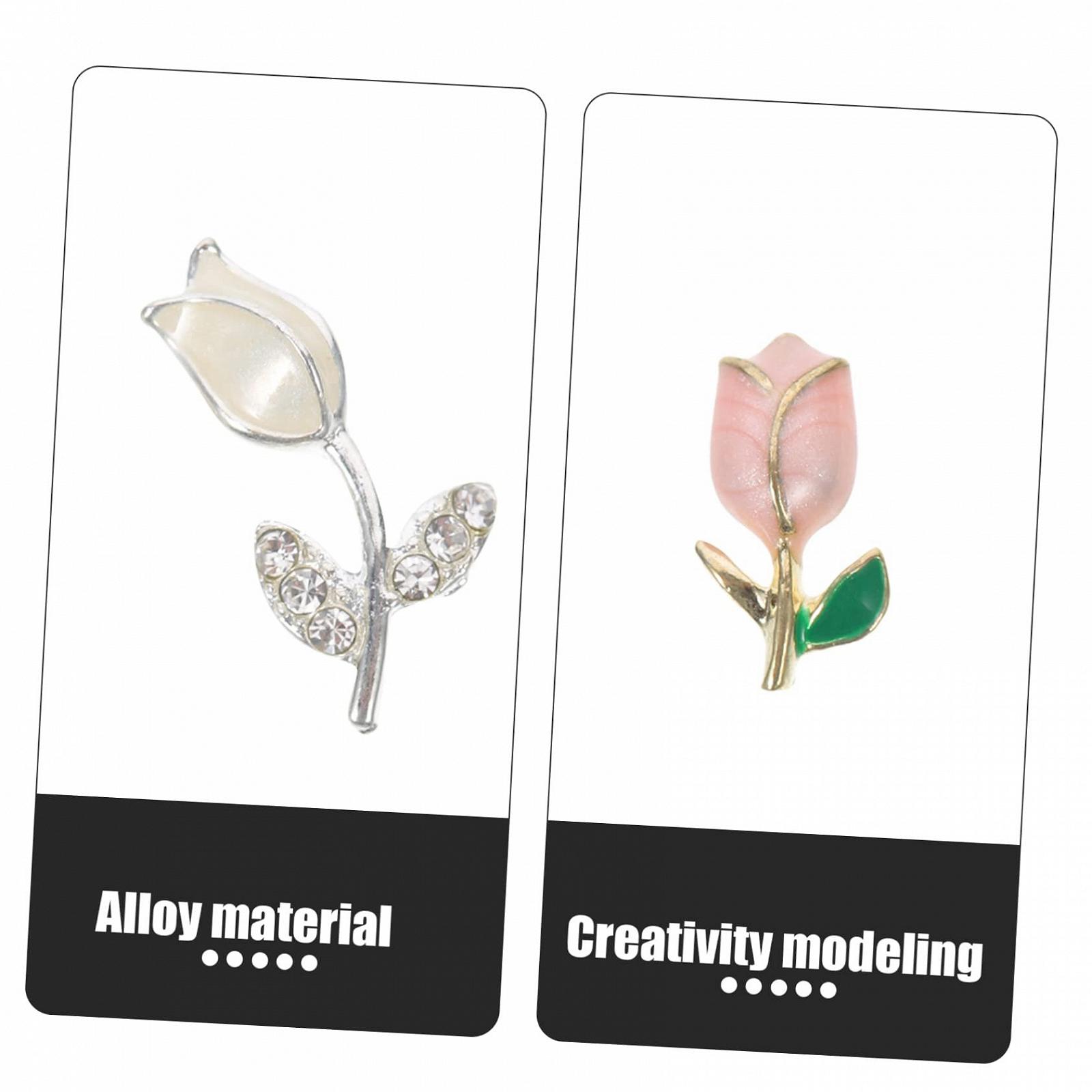 Квітка Healeved Металева прикраса для нігтів 24 шт., фото №9