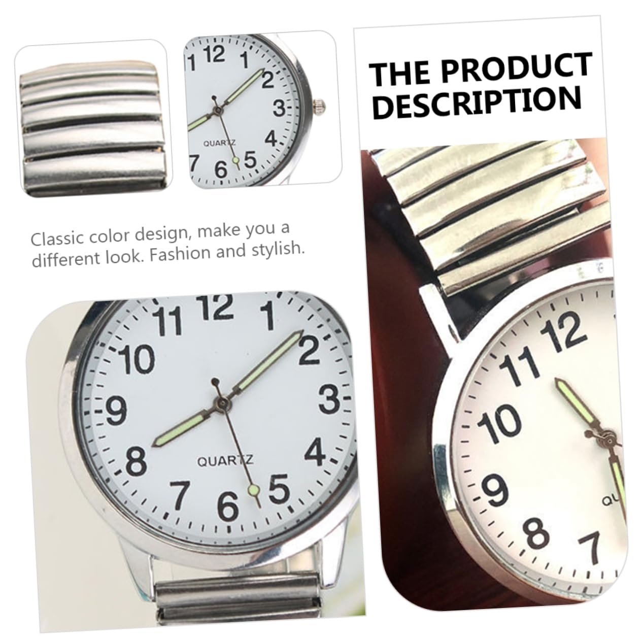 Годинник Кварцовий LIFKOME Жіночий Водонепроникний Великий Розмір Срібний (2 шт. в упаковці), фото №6