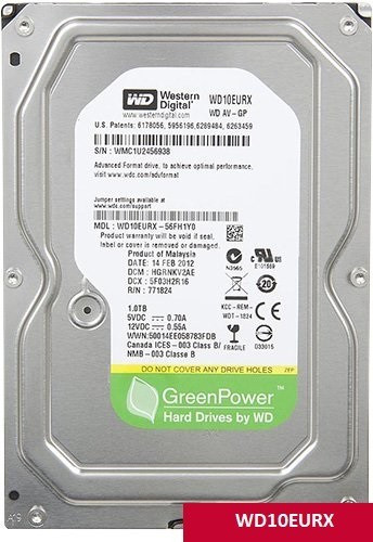 Жорсткий диск Western Digital 3.5 WD 1Tb WD10EURX SATA III, фото №1