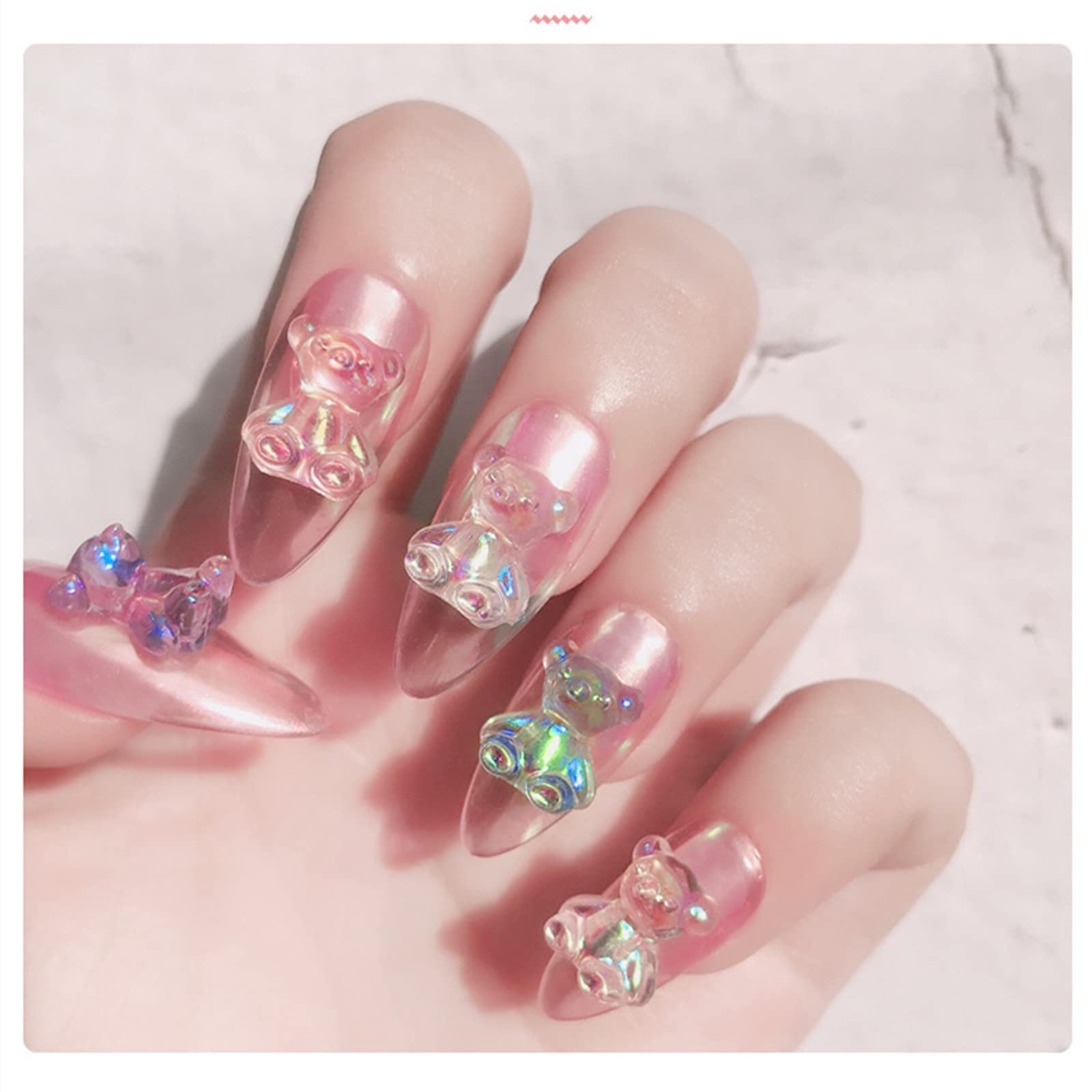 Ведмедики, Набір 48 шт, Різнокольорові, Смола, 3D Кристали, фото №6 Ведмедики, Набір 48 шт, Різнокольорові, Смола, 3D Кристали, фото №6