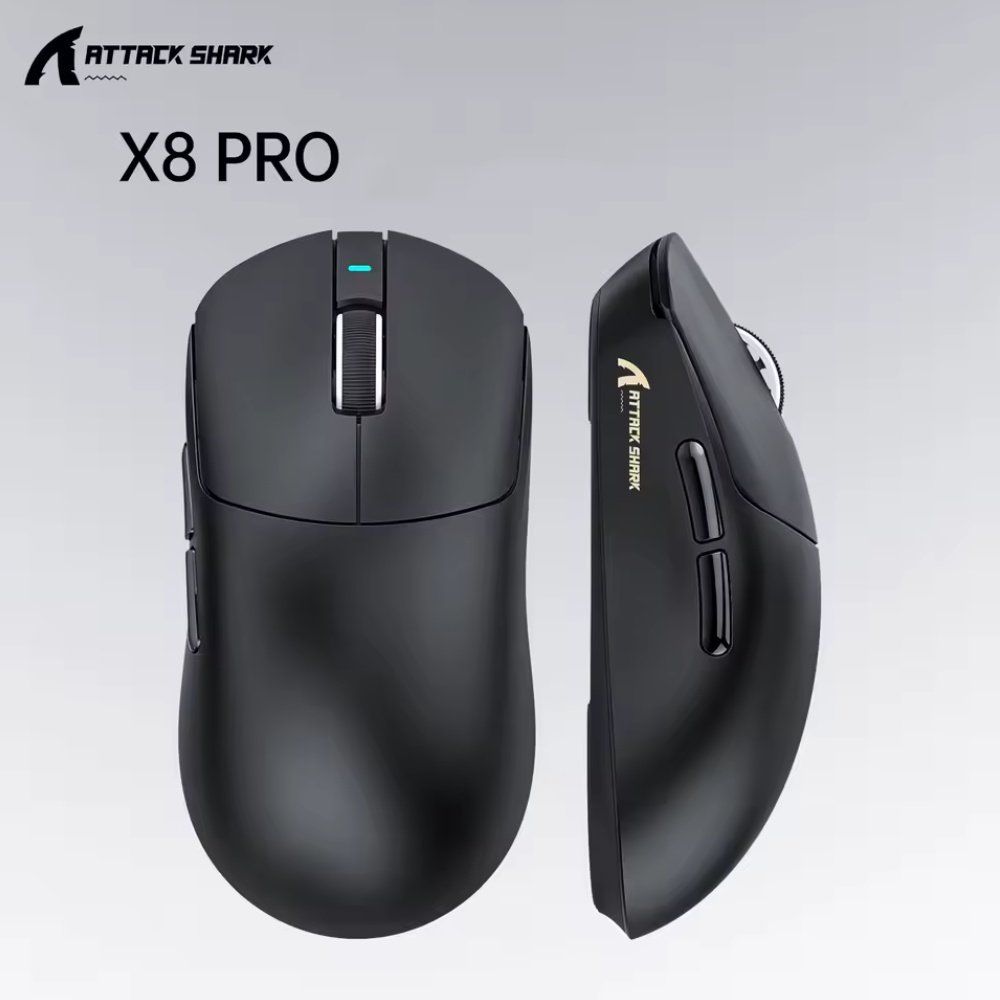 Миша Attack Shark X8 Pro PAW3950Pro 40000DPI 700IPS 60G 8000Hz Black, фото №3 Миша Attack Shark X8 Pro PAW3950Pro 40000DPI 700IPS 60G 8000Hz Black, фото №3