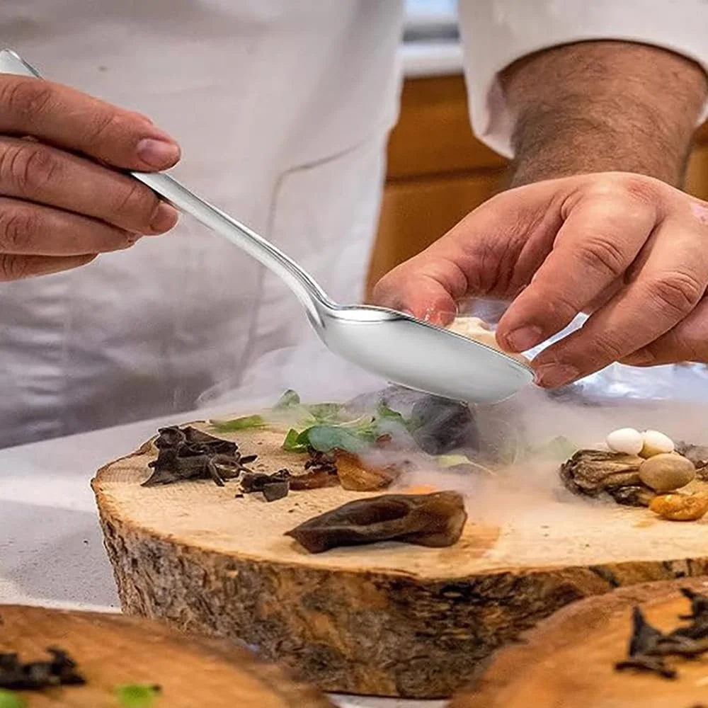 Ложка для сервірування 3 шт. з полірованої нержавіючої сталі велика 24 x 6.4 см, фото №2