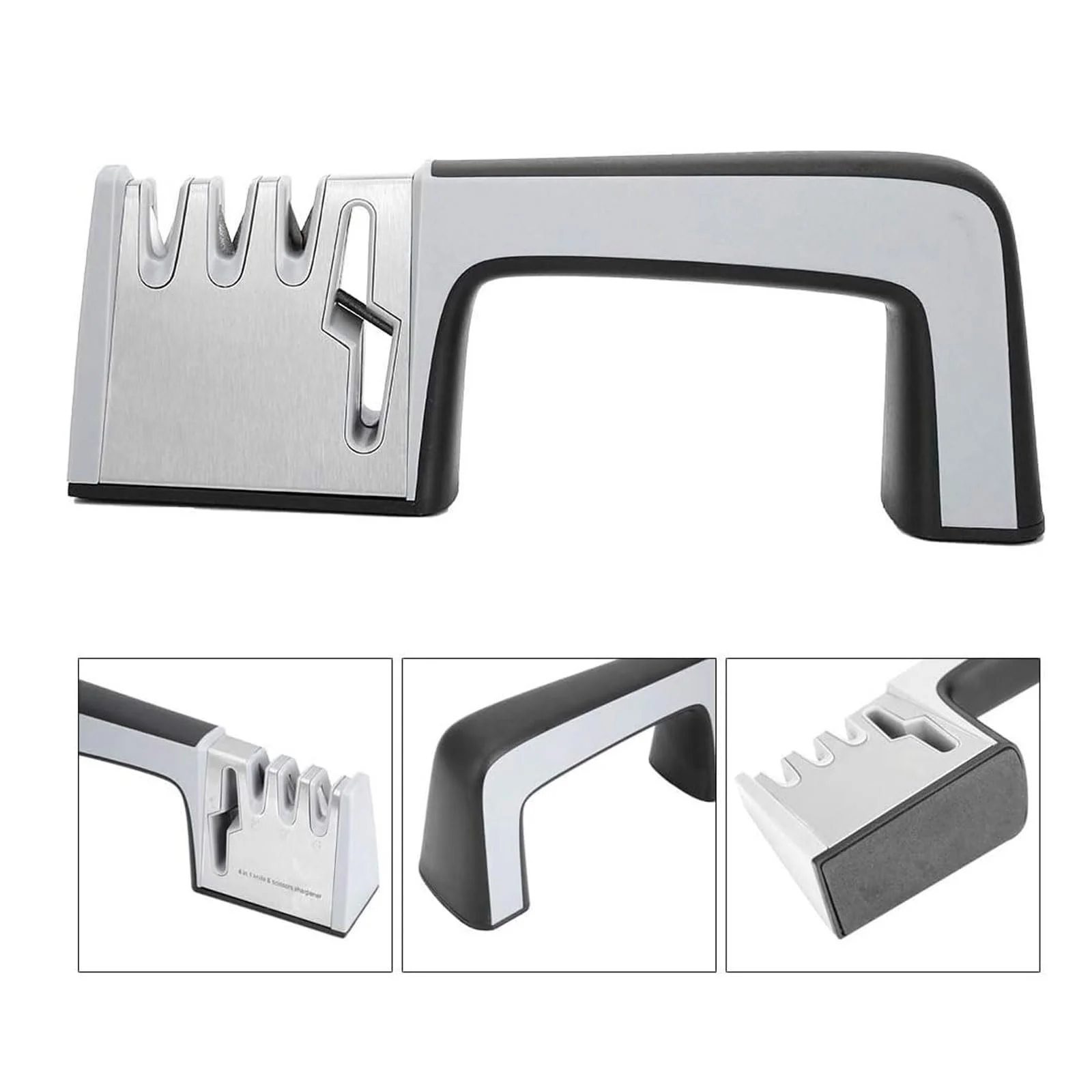 Точилка для ножів та ножиць 4 в 1 нержавіюча сталь, фото №7 Точилка для ножів та ножиць 4 в 1 нержавіюча сталь, фото №7