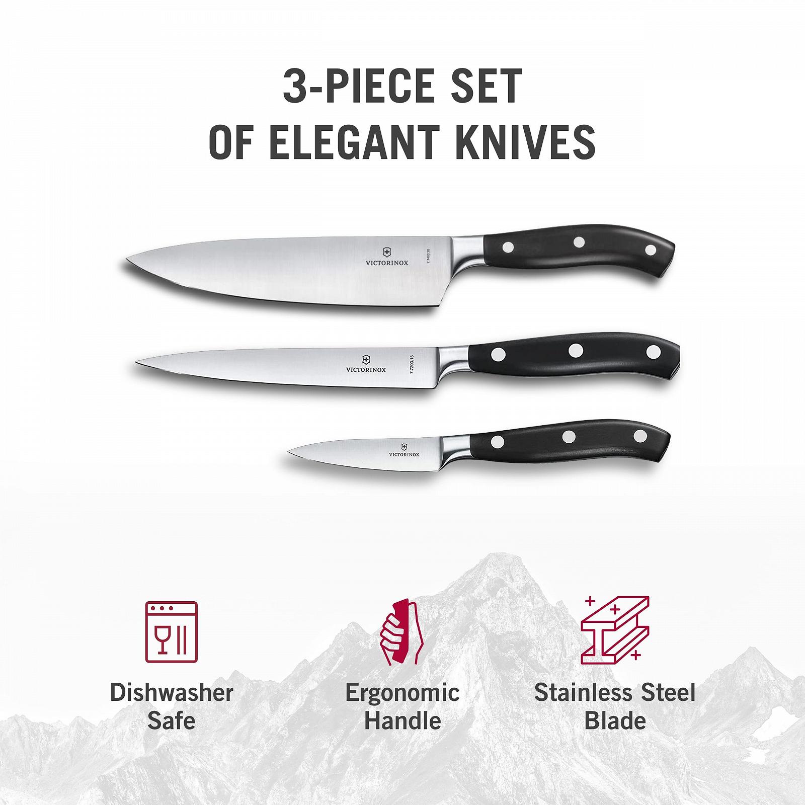 Набор ножей Victorinox Grand Maître, 3 предмета, черный, фото №7