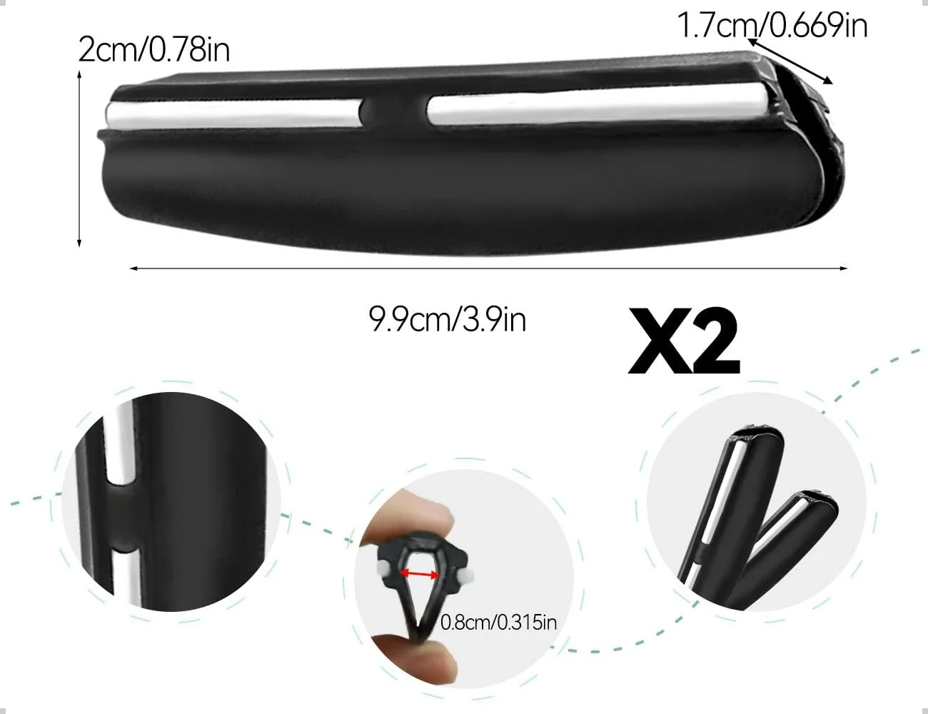 Держатель угла заточки ножей для точильных камней 2 шт. черный, фото №2