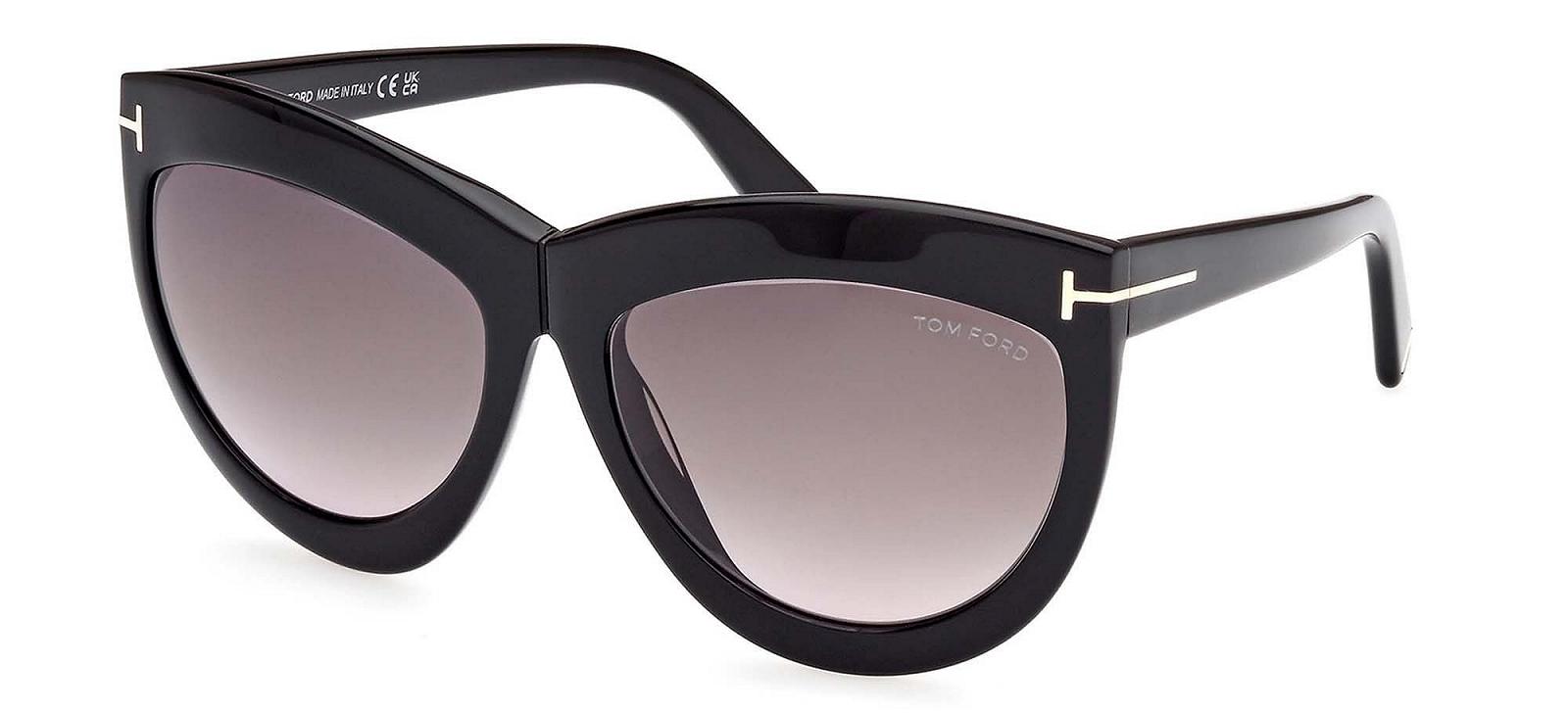 Солнцезащитные очки Tom Ford Doris FT 1112 Черные/Дымчатые с затемнением 59/16/140 Женские, фото №1