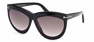 Солнцезащитные очки Tom Ford Doris FT 1112 Черные/Дымчатые с затемнением 59/16/140 Женские - Фото 1