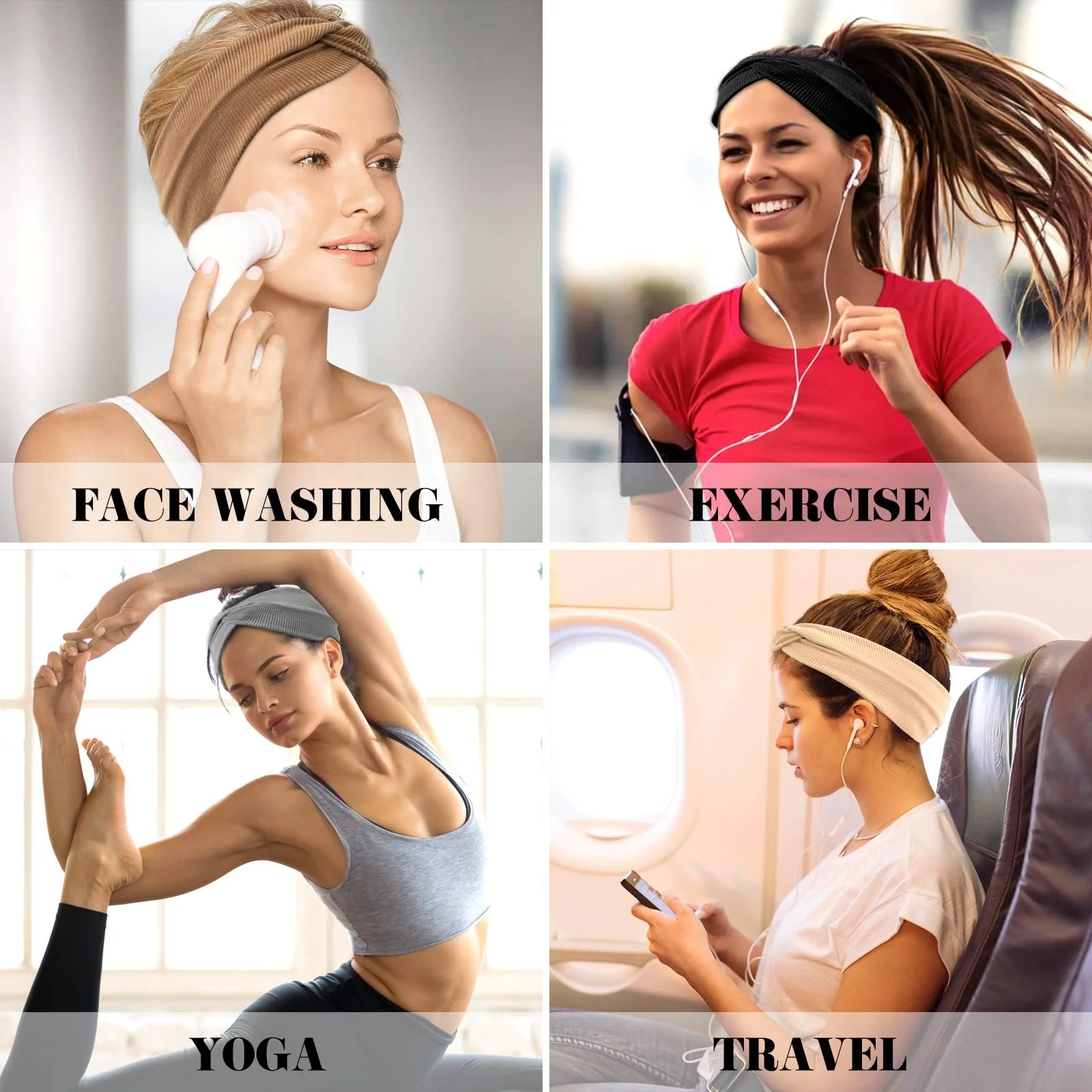 Пов'язка на голову Широка еластична м'яка, фото №7