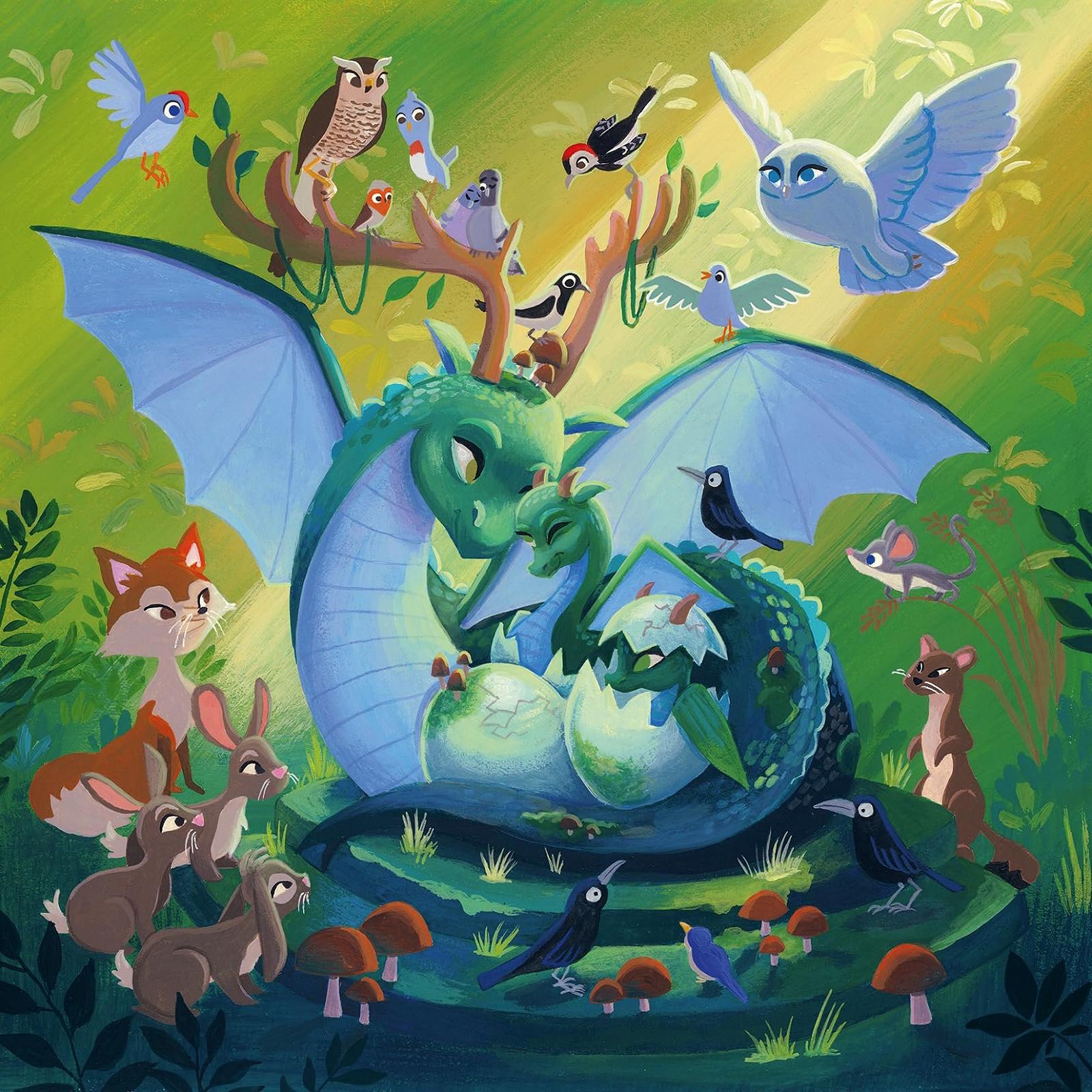 Дитячий пазл Ravensburger 05181 Unicorn, Dragon and Fairy 3 x 49 елементів, фото №4