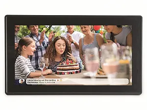Цифровая Wi-Fi фоторамка Denver PFF-1514BMK2 15.6 дюйма Full HD IPS Сенсорный экран FRAMEO Черный synthetic.ua - Фото 1