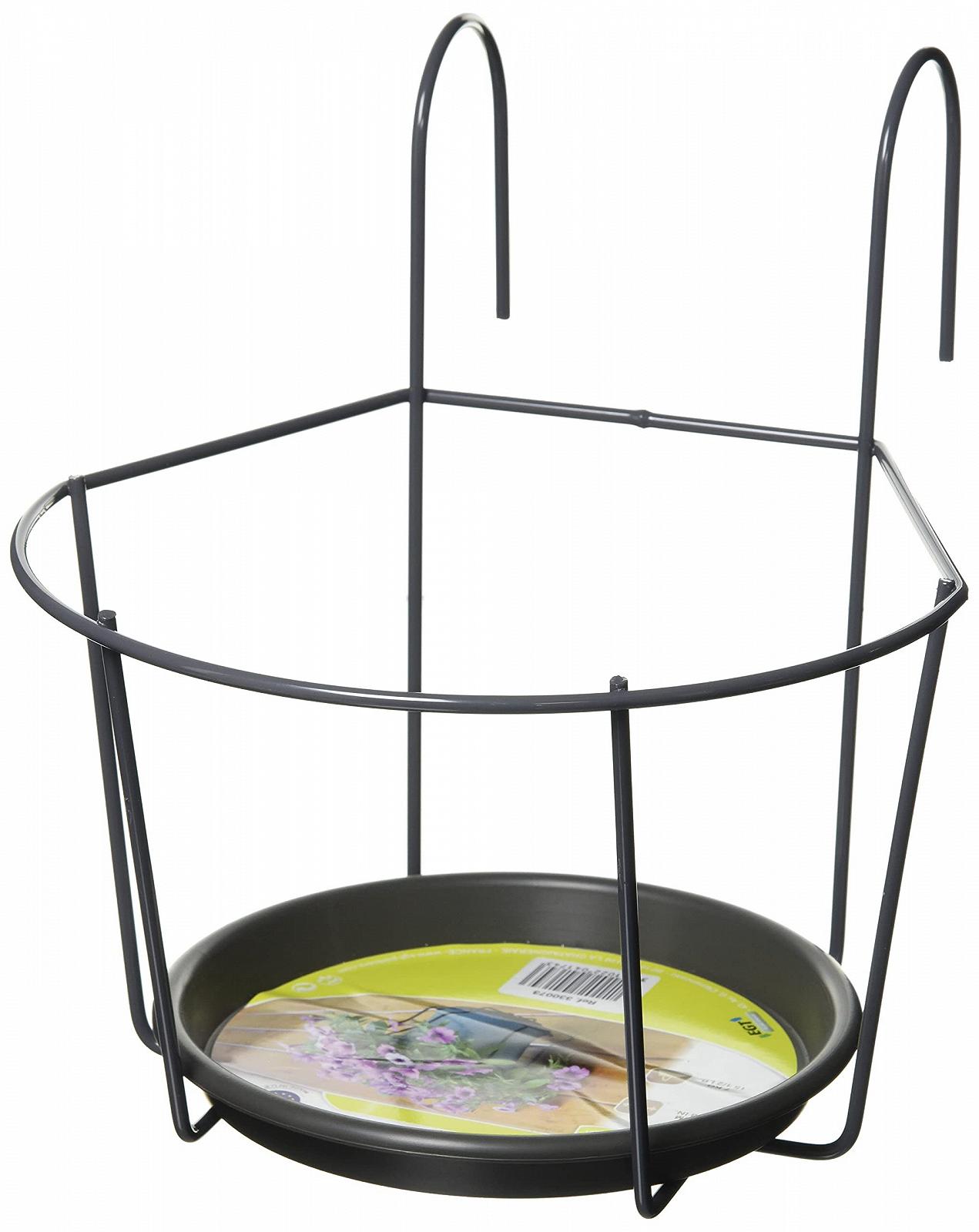 Держатель для подвесного кашпо H.G. 22 см Серый, фото №2