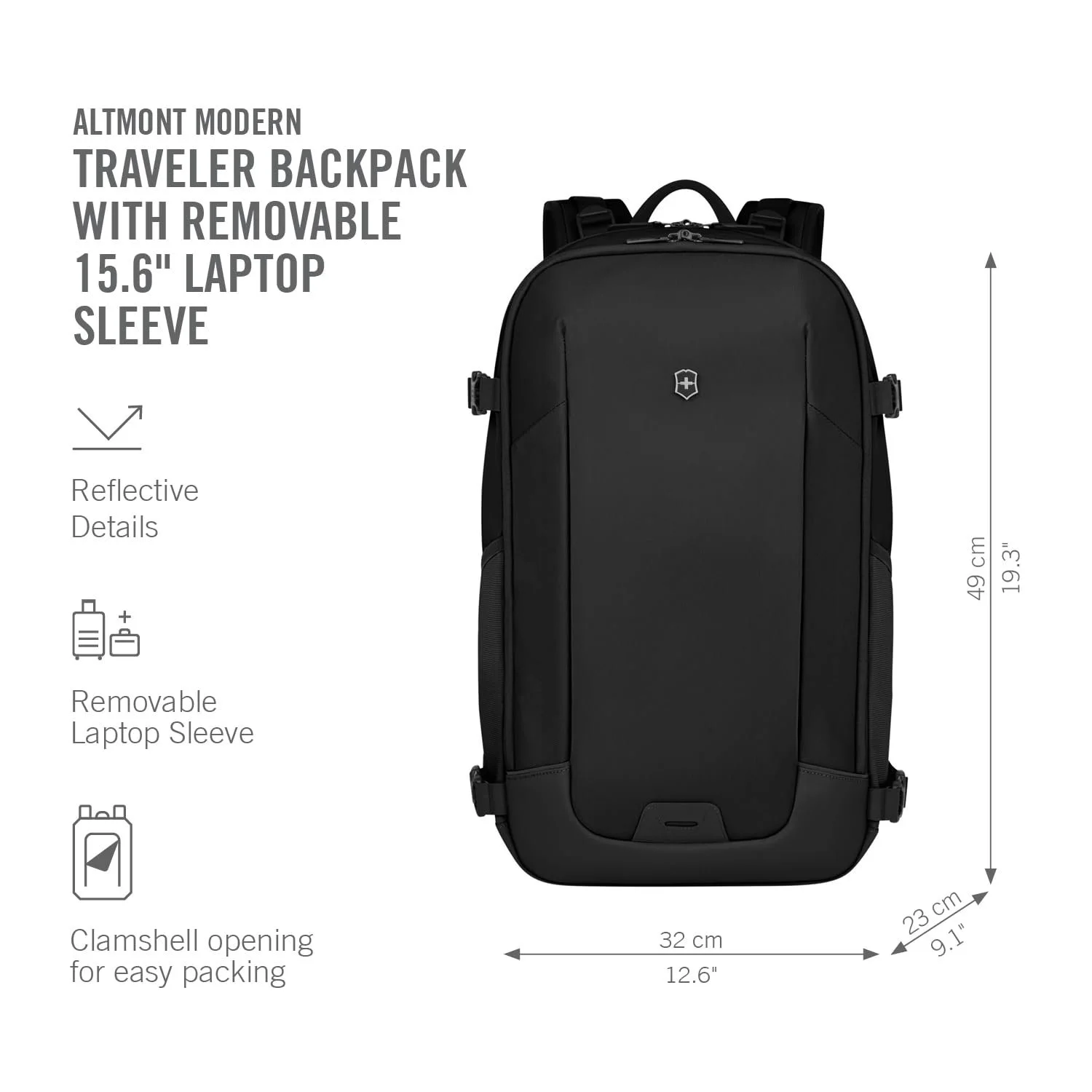 Рюкзак Victorinox Altmont Modern для ноутбука 15.6 дюйма Black, фото №2 Рюкзак Victorinox Altmont Modern для ноутбука 15.6 дюйма Black, фото №2
