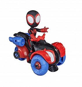 Фігурка SPIDEY AND HIS AMAZING FRIENDS Hasbro Miles Morales F1941 та транспортний засіб Techno-Racer, різнокольорова, для дітей віком від 3 років - Фото 1